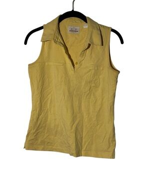EP Pro Tour Dry Yellow Sleeveless Polo Tank Top Size XS